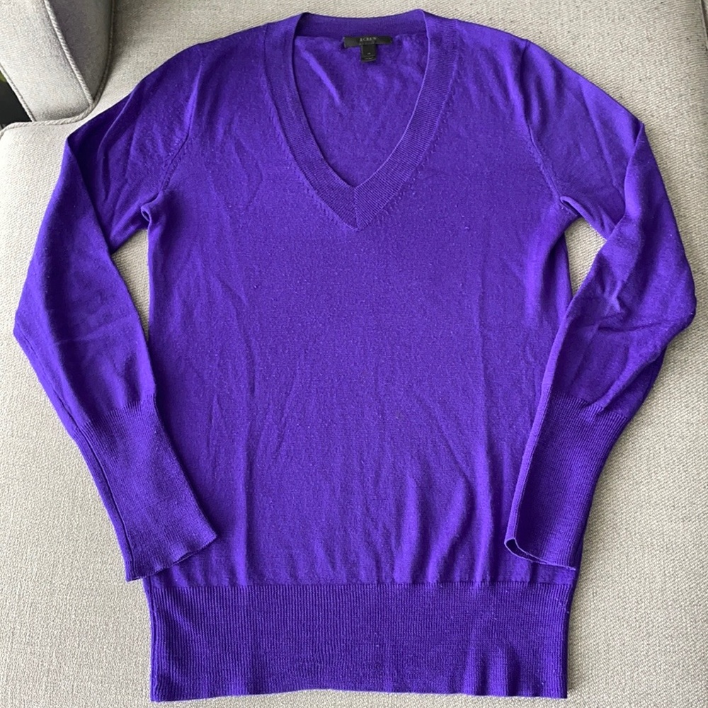 🦋 J. Crew Merino Wool V-Neck Sweater XS